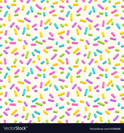 Seamless Pattern With Many Decorative Sprinkles Vector Image