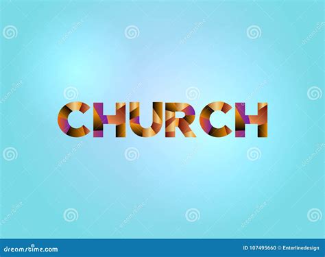 Church Concept Colorful Word Art Stock Vector Illustration Of Faith