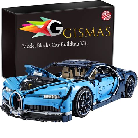 Technic Bugatti Chiron Blue Race Car Building Blocks Shipping Worldwide
