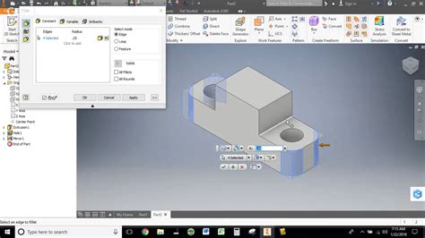 Activity 55b Cad Model Features Part 2 Mirror Youtube