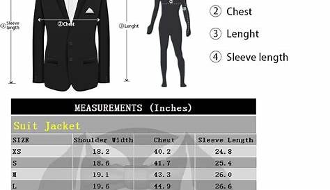 men's suit jacket sizing chart