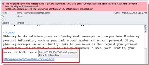 Phishing Email Warning