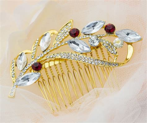 Diamond Bridal Hair Comb Vine Style Swarovski Crystal Hair Etsy Canada