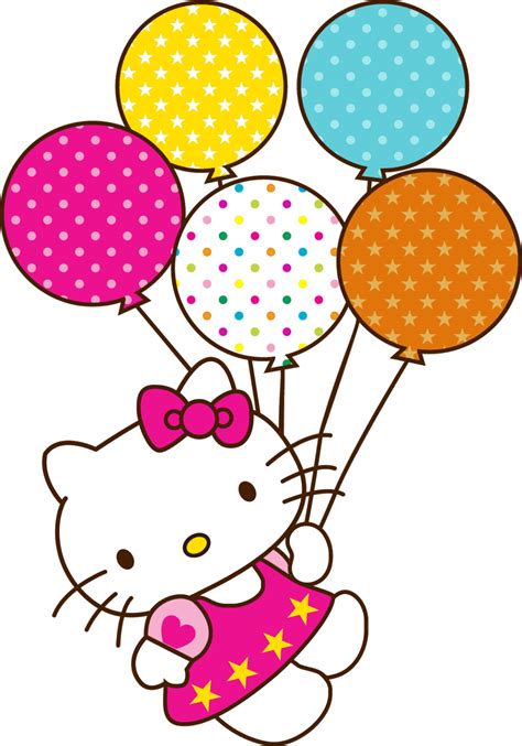 Hello Kitty Happy Birthday Balloons Png Transparent Images Free Psd