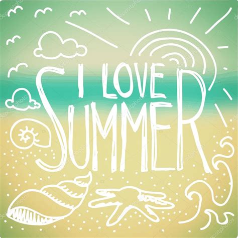 I Love Summer Doodle Stock Vector Image By ©zsooofija 62799171