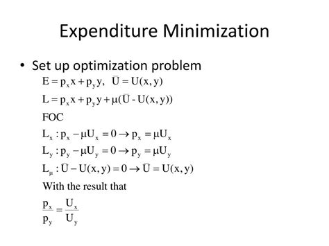 Ppt Expenditure Minimization Powerpoint Presentation Free Download