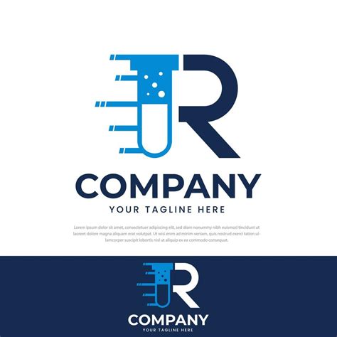 Letter R With Abstract Lab Logo Fast Icon Can Be Used For Business
