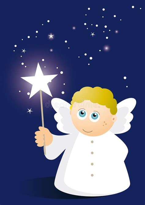 Cute Angel With Magical Wand Stock Illustration Illustration Of Fairy