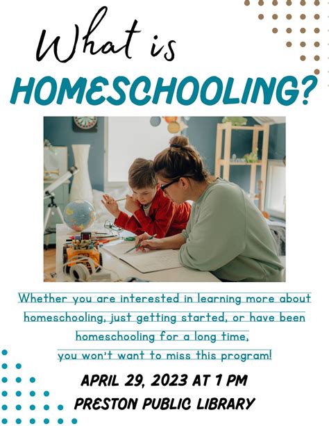 What Is Homeschooling Program Preston Public Library