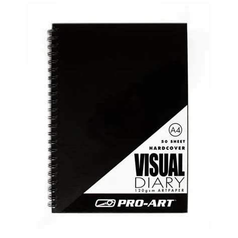 Pro Art Hardcover Visual Diary 120gsm A4 50 Sheets The Stationery People