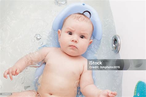 Newborn Baby Bathe And Swim Stock Photo Download Image Now Baby