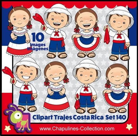 Clipart Costa Rica PNG Images Set Costa Rica Clip Art Fun Illustration