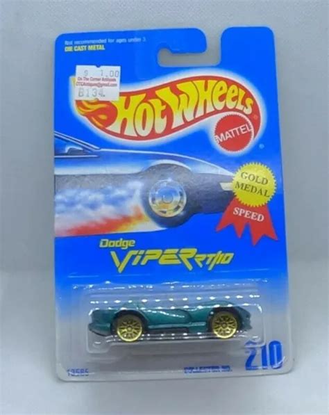 1991 New Moc Mattel Hot Wheels Dodge Viper Rt10 Gold Medal 210 1098