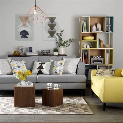 Decorating With Yellow And Gray Living Room Leadersrooms