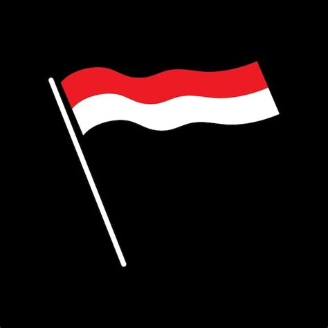 Indonesische Flagge Premium Vektor