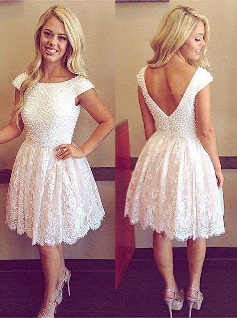 Short Prom Dress Lace Homecoming Dress With Pearls On Luulla