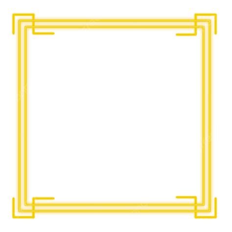 Bingkai Vector Hd Png Images Bingkai Warna Emas Dengan Gaya Sederhana