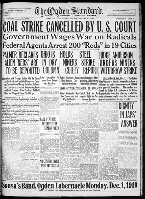The Palmer Raids 1919 1920 Immigration History