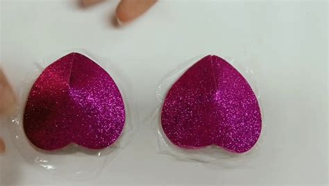 Sexy Glitter Heart Nipple Pasties By Pastease Adhesive Reusable With