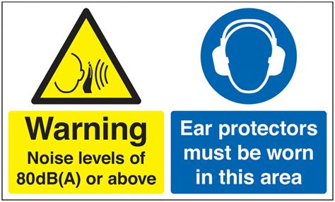 Ansi Notice Hazardous Noise Level Hearing Sign With Symbol Ane 36248