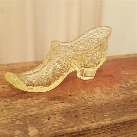 Check Out This Item In My Etsy Shop Listing 668061191 Antique Glass Shoe