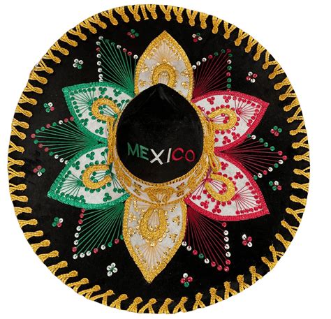 Sombrero Charro Mariachi Gold And Black Tricolor ‘mexico — Rodeo