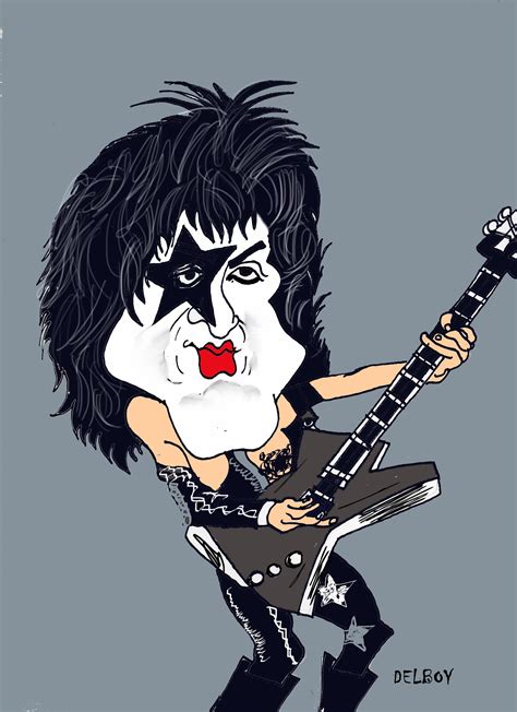 Paul Stanley Kiss World Caricature Hot Band
