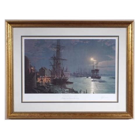 John Stobart Night Run To Friars Point Signed Lithograph River Boat