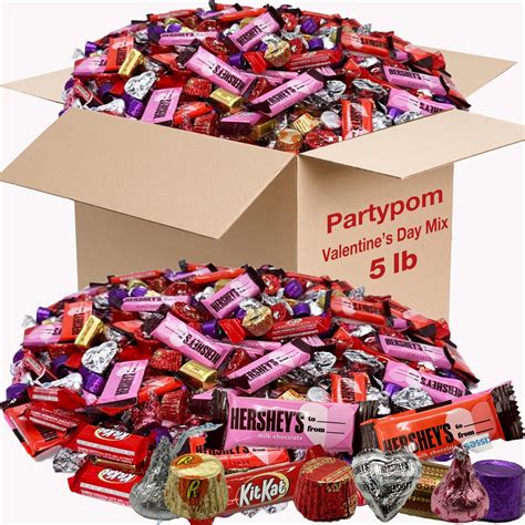 Buy Valentine S Day Candy Mix 5 Lb Bulk Box Individually Wrapped Valentine S Candy Heart
