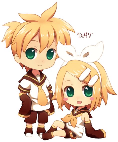 Chibi Len And Rin By Dav 19 On Deviantart