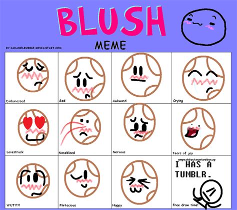Blush Meme My Entry Thinggy By Janeandfriends4741 On Deviantart