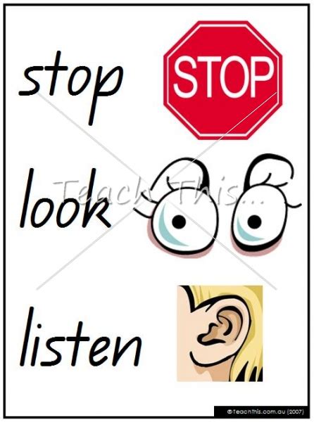 Stop Look And Listen Portrait Teaching Inspiration Responsive