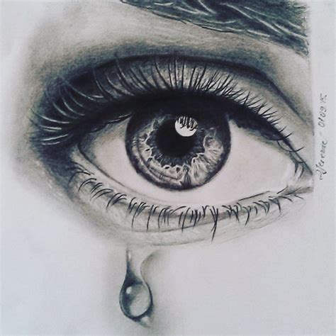 Drawings Of Crying Eyes Tears Of A Watery Crying Eye With Reflections