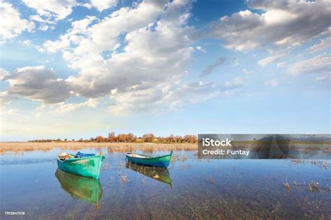 Landscape Of The Beysehir Lake National Park And Fishing Boats Lake