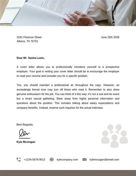 Carta De Aumento De Sal Rio Com Foto Simples Branca Venngage