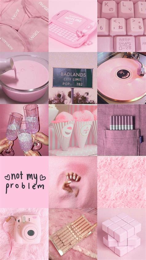 Pink Aesthetic Background Pink Aesthetic Collage Wallpapers Images