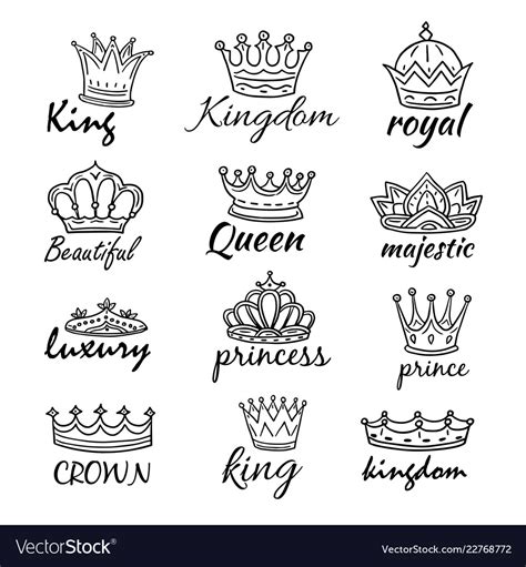 King And Queen Crown Drawing ~ King And Queen Crowns Design Royalty
