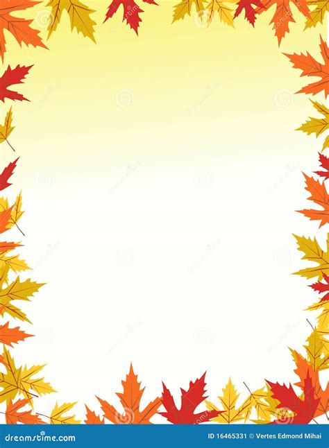 Autumn Border Design Stock Vector Illustration Of Plant 16465331