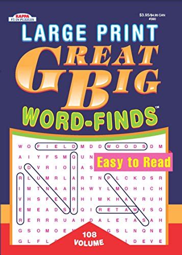 Great Big Word Finds Puzzle Book Word Search Volume 108 Kappa Books
