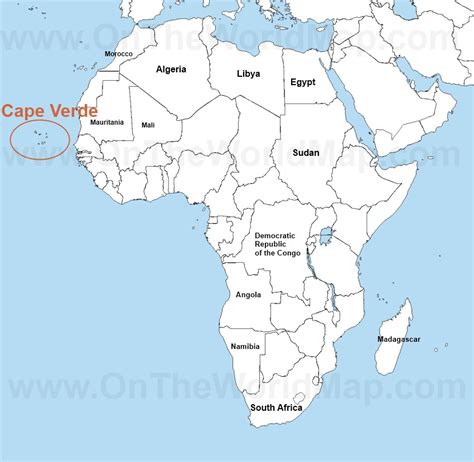 Cape Verde Islands Map Africa Topographic Map Of Usa With States