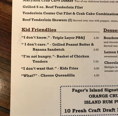 5 what causes picky eaters? Restaurant Creates The Most Hilarious Kids' Menu For Picky Eaters | Kids menu, Picky kids, Picky ...
