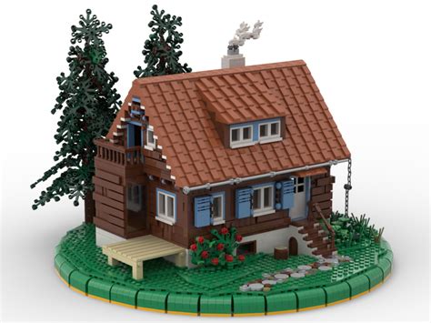 Lego Moc Cozy Cabin Diorama By Chricki Rebrickable Build With Lego