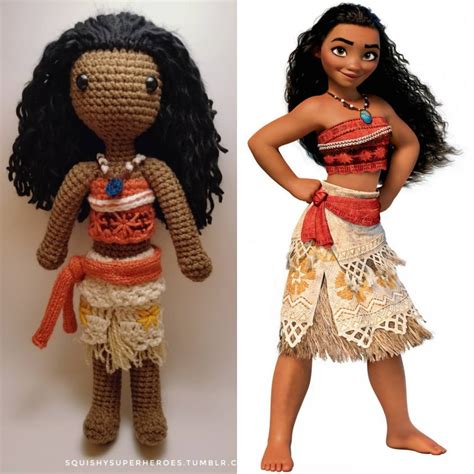 Just Finished My Crocheted Doll Of Moana Super Happy With How She Turned Out X Posted To R