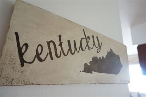 Vintage Wood State Sign Kentucky Large By Kycraftedbykim On Etsy
