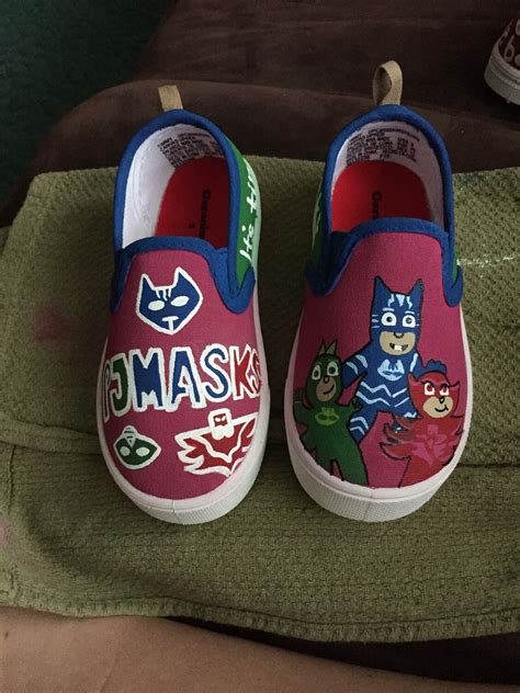 Pj Masks Custom Painted Shoes