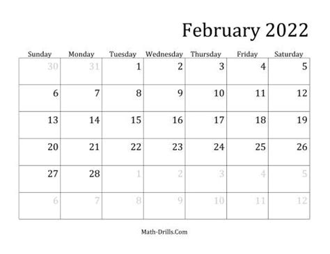 2022 Monthly Calendar