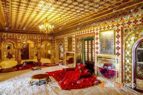 Royal Room Shobha Niwas Of City Palace Jaipur Rajasthan India Stock Photo