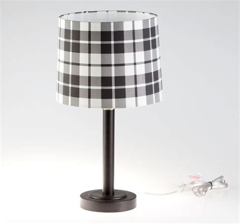 Threshold Accent Lamp with Plaid Fabric Shade, $52; Target, Columbia
