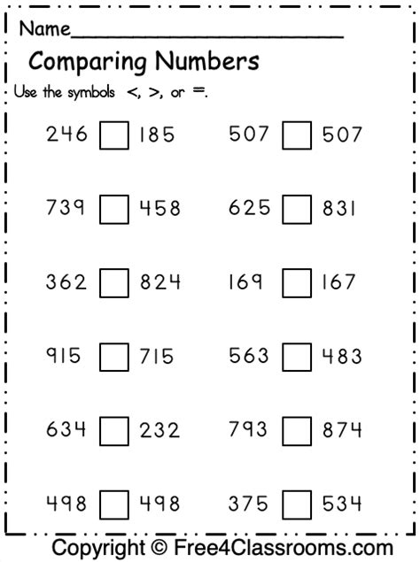 Comparing Three Digit Numbers Worksheet Have Fun Teaching Gambaran