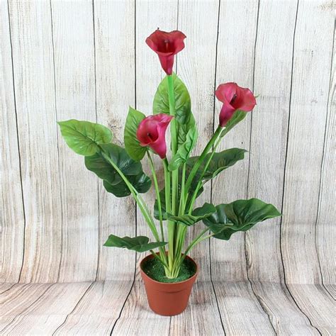 Floralstem Cm Artificial Calla Lily Potted Plant Amazon Co Uk
